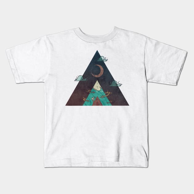 At the Cabin Kids T-Shirt by againstbound